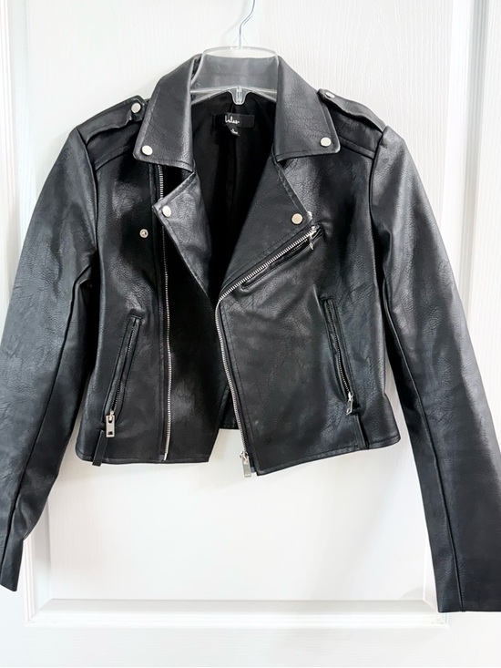 Lulus Jackets & Blazers - Lulu's Black Faux Leather Moto Jacket